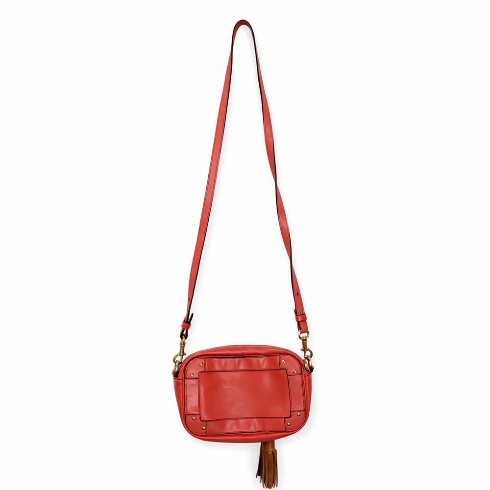 Chloé Vintage Y2K Tassel Camera Bag – Coral Leather Shoulder Crossbody - Picture 4 of 5